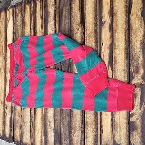 Christmas joggers pockets red/green Striped